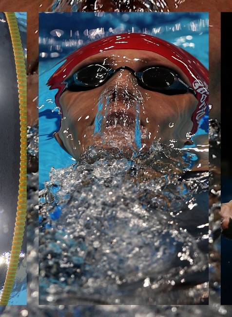 vodné športy plávanie skoky do vody koláž