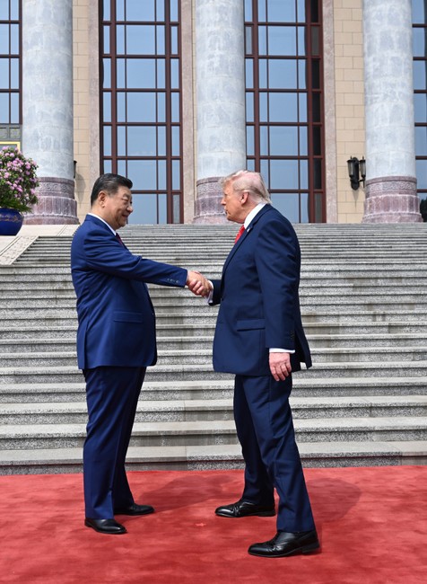 Americký prezident Donald Trump na návšteve Číny.