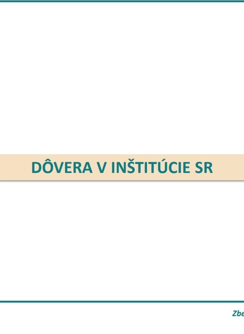 Prieskum AKO: Dôveryhodnosť inštitúcií