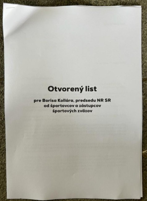 otvorený list športovci 1