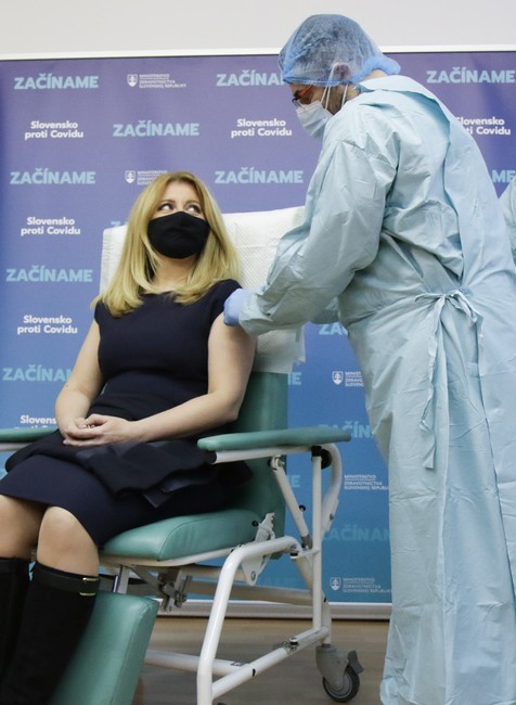Prezidentka Zuzana Čaputová je už zaočkovaná.