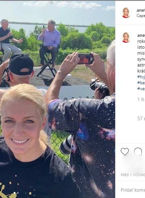 Aneta Parišková na oslavách pristátia na Mesiaci v NASA