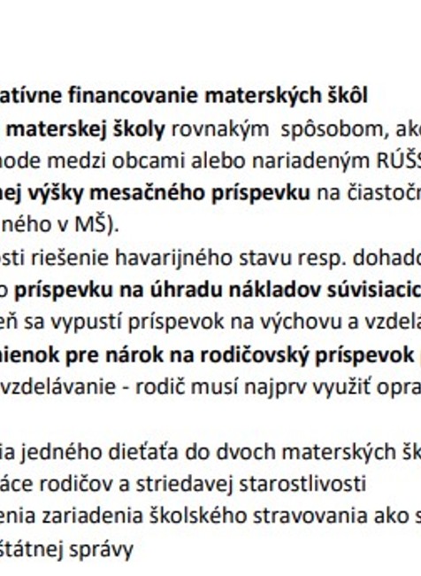 1. materske školy zakony