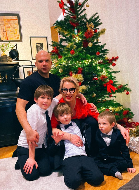 Wanda Hrycova s rodinou