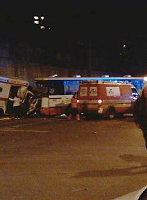 sidlisko Sásová v BB nehoda sanitka autobus