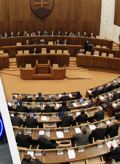 parlament koláž voľby