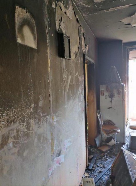 Požiar paneláku v Medzilaborciach