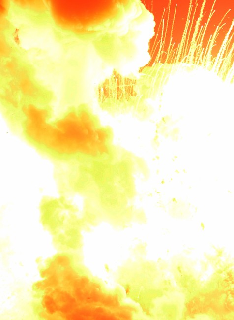 Súkromná vesmírna raketa Antares - výbuch 1