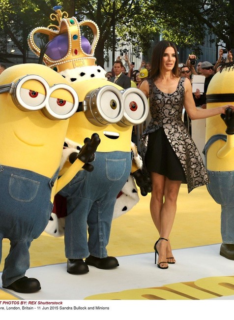 Sandra Bullock na premiére filmu Ja, zloduch