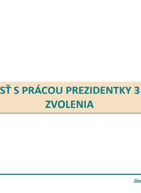 Prieskum AKO - spokojnosť s prácou prezidentky Zuzany Čaputovej 1