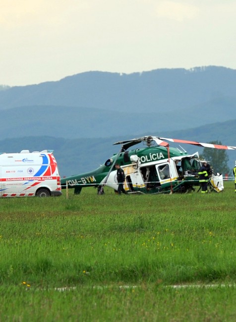 Prešov padnutý policajný vrtuľník 1