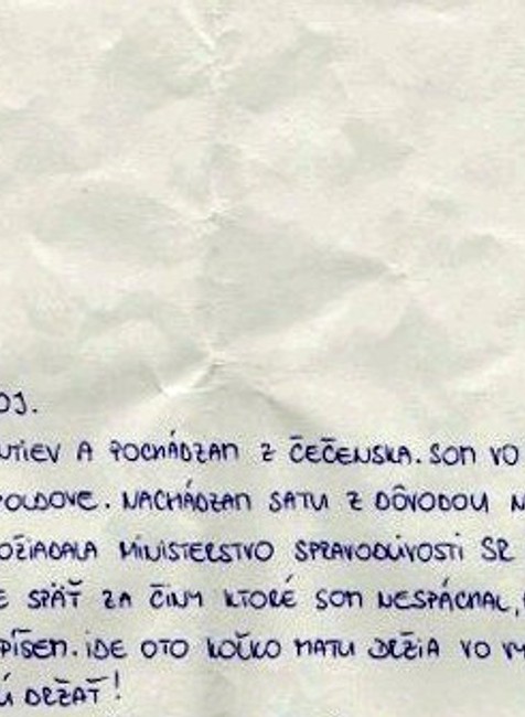 List z väzenia v Leopoldove 1/5