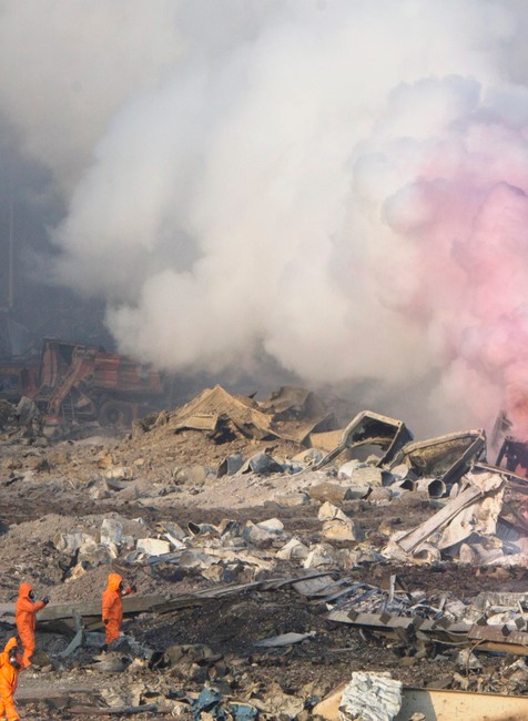 Čína -výbuch v prístave 1