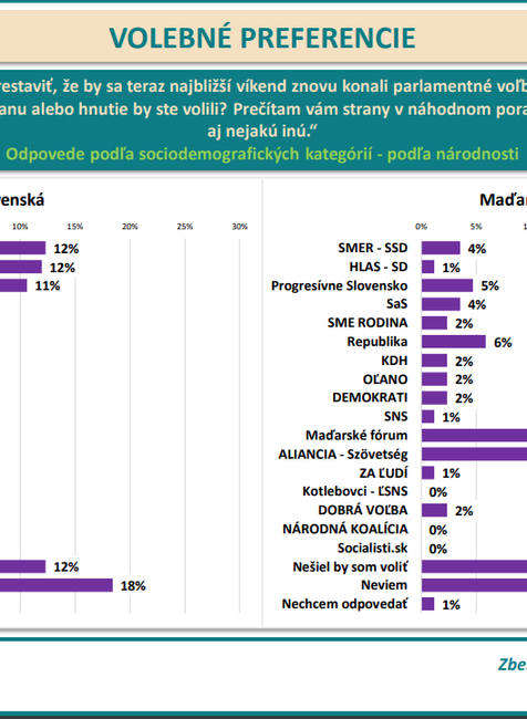 Odpovede podľa sociodemografických kategórií - podľa národnosti