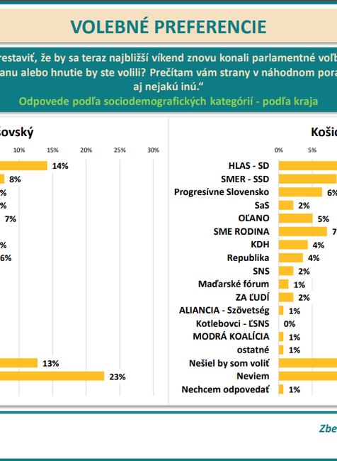 Odpovede podľa sociodemografických kategórií - podľa kraja (4)