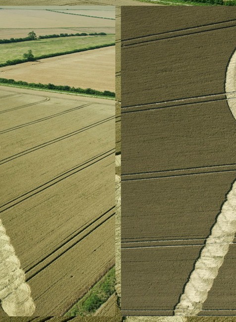 Kruhy obilie pole v poli mimozemšťania UFO