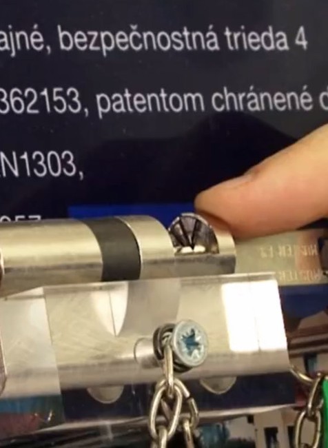 Bezpečnostný zámok, kľúč