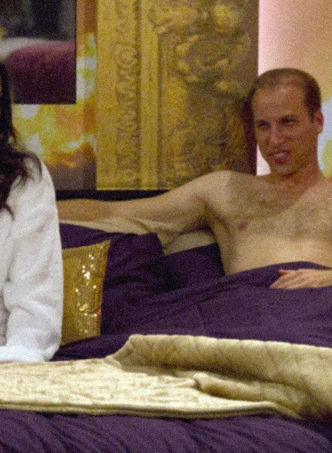 William a Kate pristihnutí v posteli dvojníci