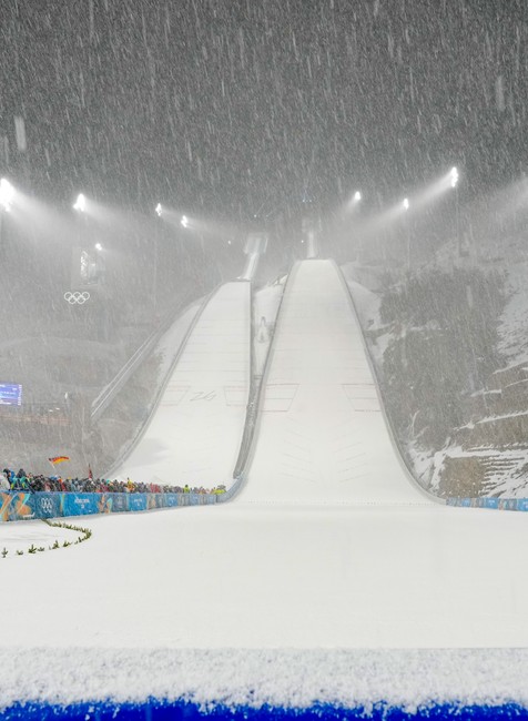 Husté sneženie v Predazze