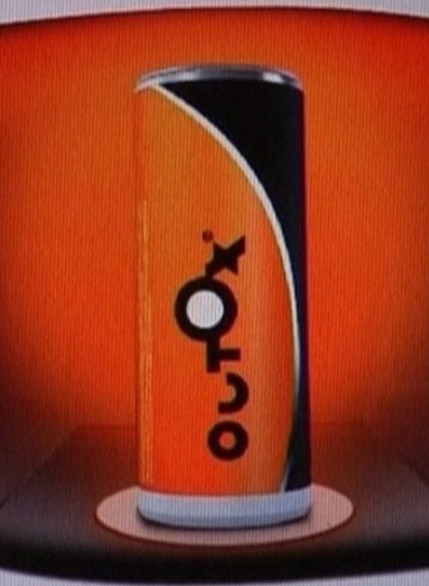 reklama-napoj outox-nealkoholicky na monitore PC