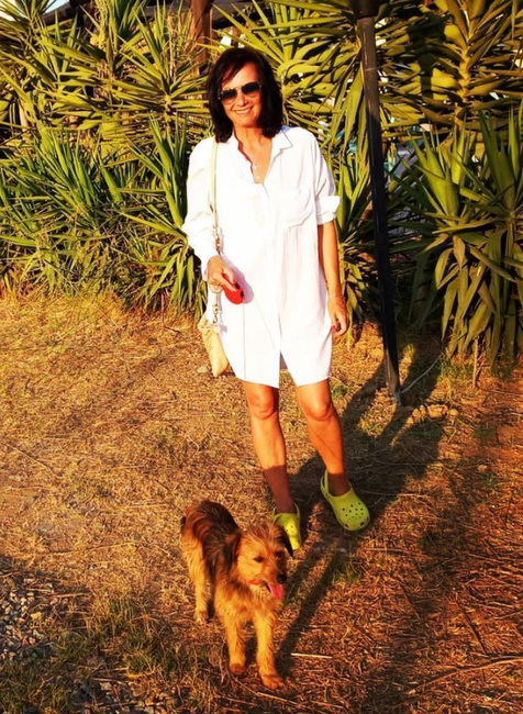 Daniela Šinkorová s jej psíkom