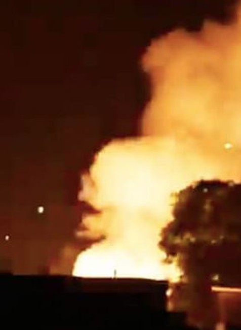 výbuch britskej leteckej bomby