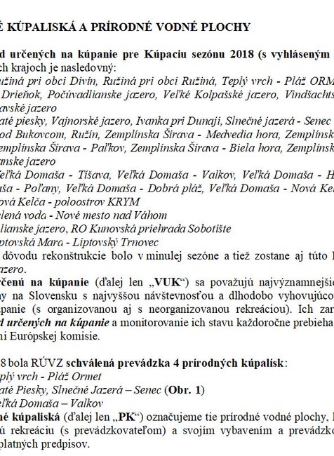 Kontrola vody a pripravenosti kúpalísk 