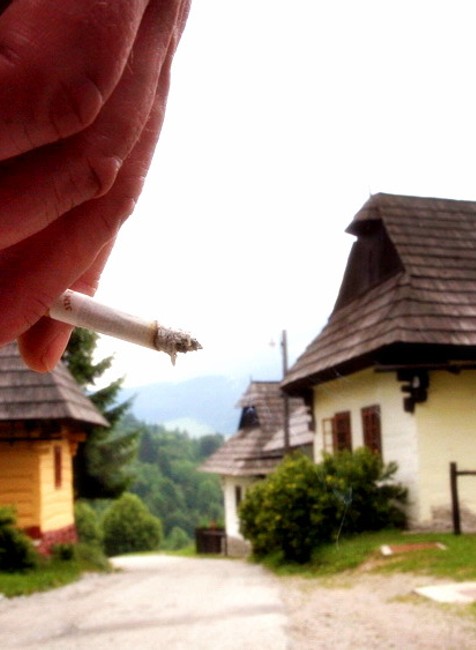 Vlkolínec Slovensko dedinka Tatry UNESCO zákaz fajčenia cigareta
