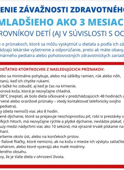 Deti mladšie ako 3 mesiace