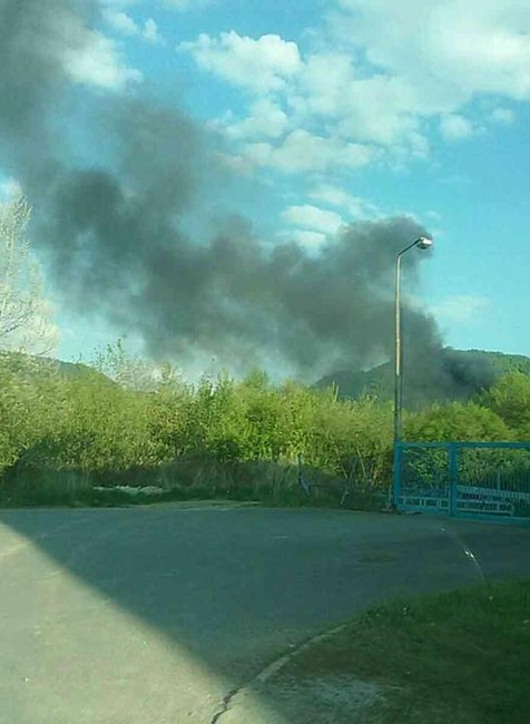 Požiar smetiska v Markušovciach