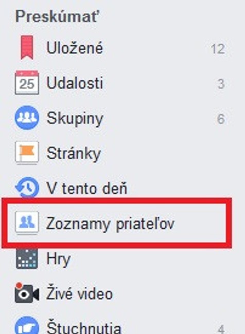 Zoznam priateľov