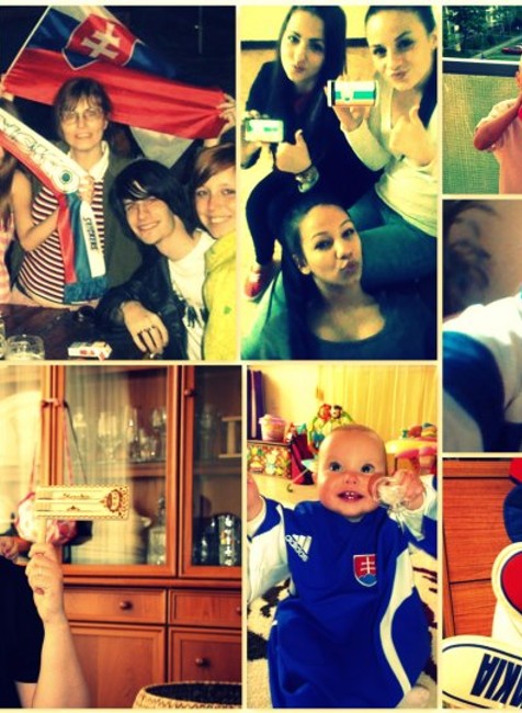 fanúšikovia koláž hokej