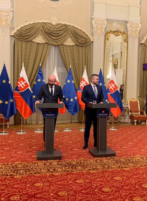 Pellegrini privítal nového šéfa Európskej rady Michela. 