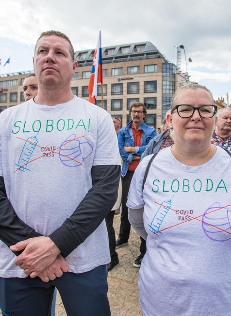 Protesty v Bratislave proti opatreniam