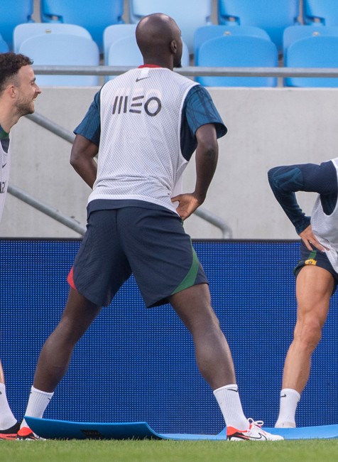 Cristiano Ronaldo počas tréningu Portugalska pred piatkovým zápasom kvalifikácie ME 2024 Slovensko - Portugalsko.