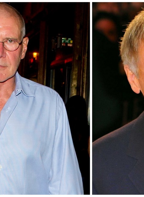 Harrison Ford herec vyholený hlava účes