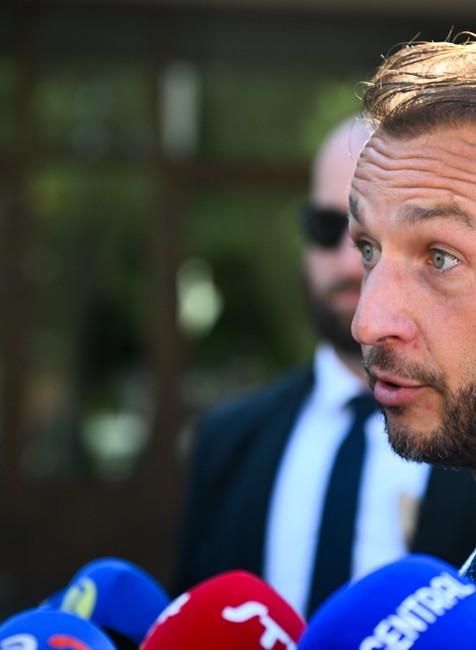Minister vnútra Matúš Šutaj Eštok (Hlas-SD) na výjazdovom rokovaní vlády SR v Uhrovci (30.9.2026)