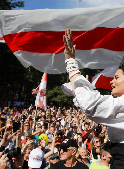 Opozičná kandidátka prezidentských volieb v Bielorusku Svetlana Cichanovská