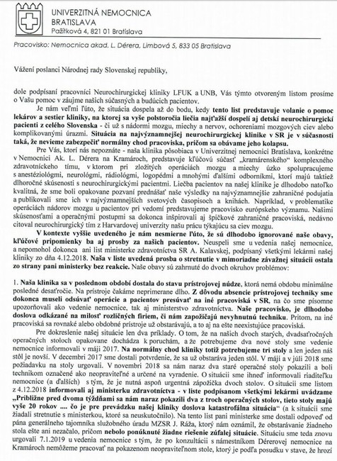 Otvorený list lekárov a sestier 