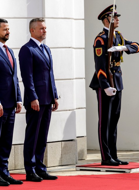 Prezident SR Peter Pellegrini prijal v Prezidentskom paláci v Bratislave prezidenta Čiernej Hory Jakova Milatovića.