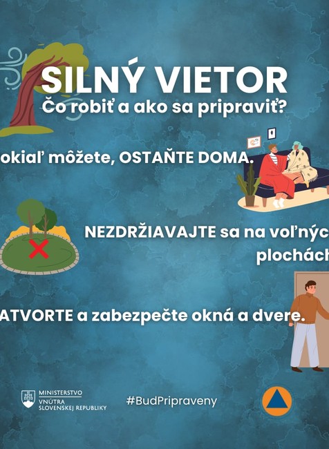 Odporúčanie pri silnom vetre