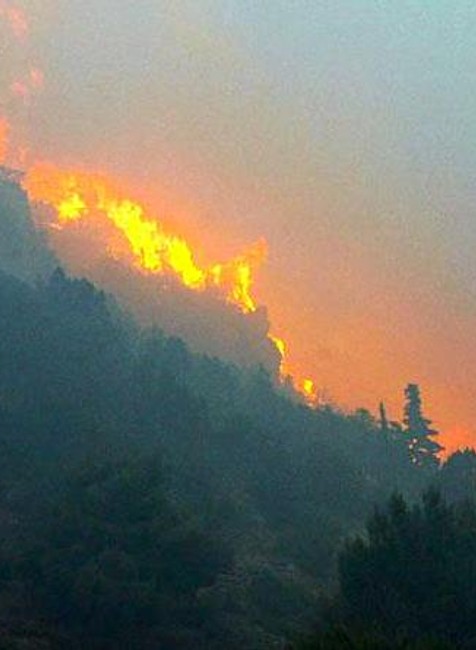 požiar ostrov brač