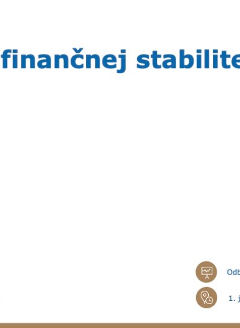 Správa o finančnej stabilite - máj 2021
