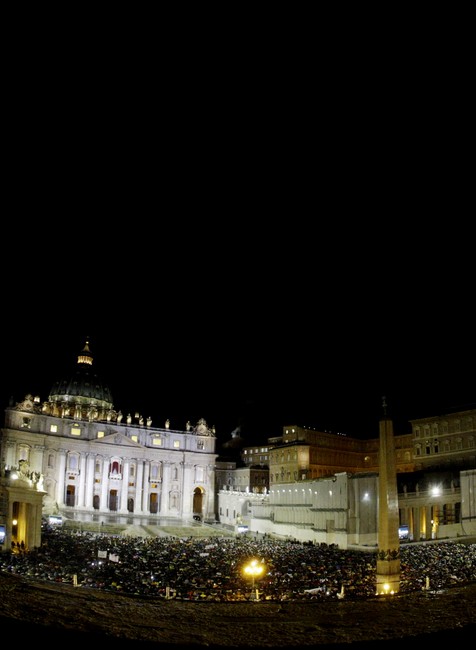 námestie noc Vatikán rybie oko
