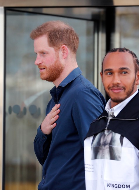 Prince Harry a Lewis Hamilton