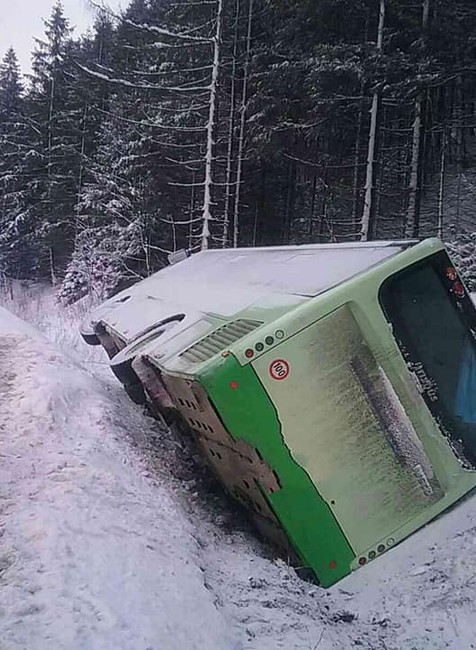 Nehoda, autobus, Donovaly