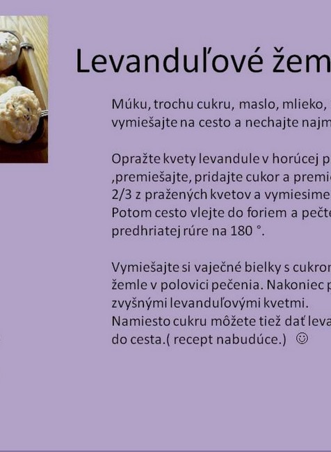 recept - Levanduľové žemle