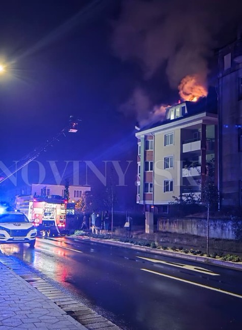 Požiar bytovky vo Zvolene