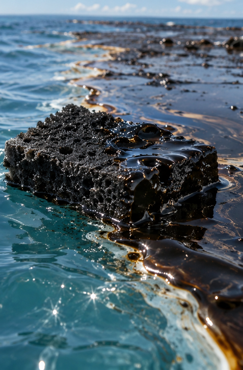 Obrovská špongia pohltí ropu z oceánu. Má ďalší trik