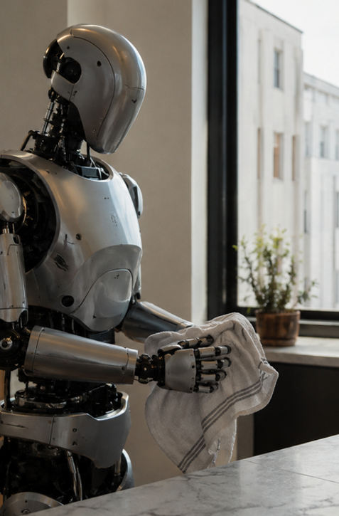 Prichádza zlom: Humanoidný robot upratal dom